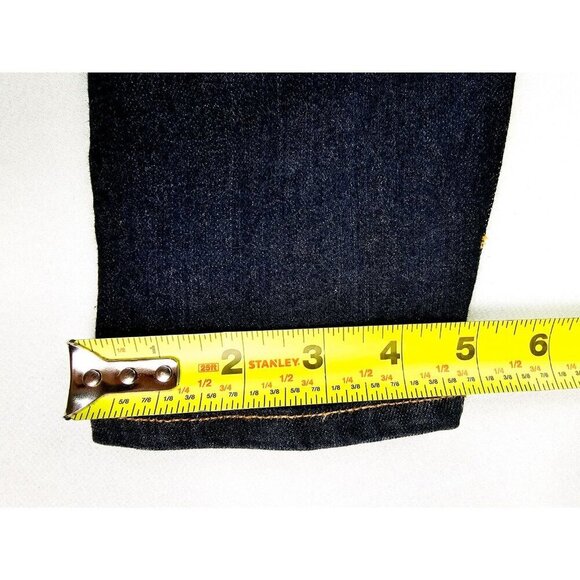 Rag & Bone Size 25X23 Womens Blue Capri Embroidered Pocket Logo Denim Jeans USA - Picture 4 of 13